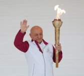 Факельная эстафета первых Европейских игр продолжилась перед Центром Гейдара Алиева (ФОТО)