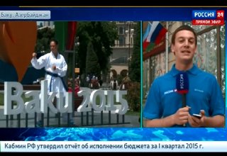 "Rossiya 24" telekanalında Avropa Oyunlarının hazırlığına həsr edilmiş süjet (VİDEO)