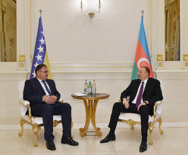 Azerbaijani president receives chairman of presidency of Bosnia and Herzegovina