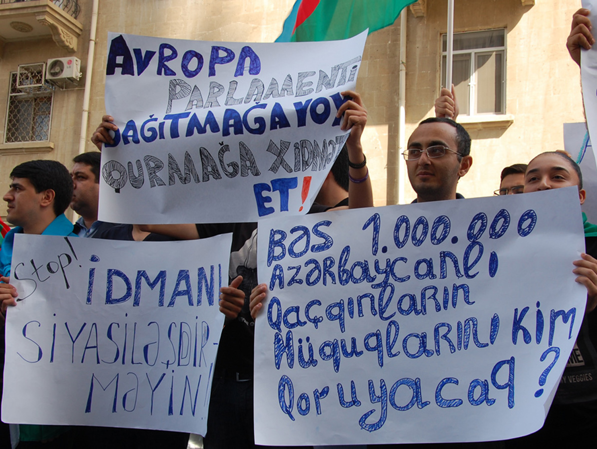 Rally held in front of British embassy in Azerbaijan
