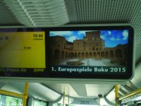 В общественном транспорте Германии демонстрируется видеоролик о первых Евроиграх