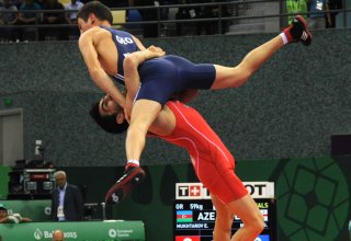 Two Azerbaijani wrestlers reach finals at Baku European Games