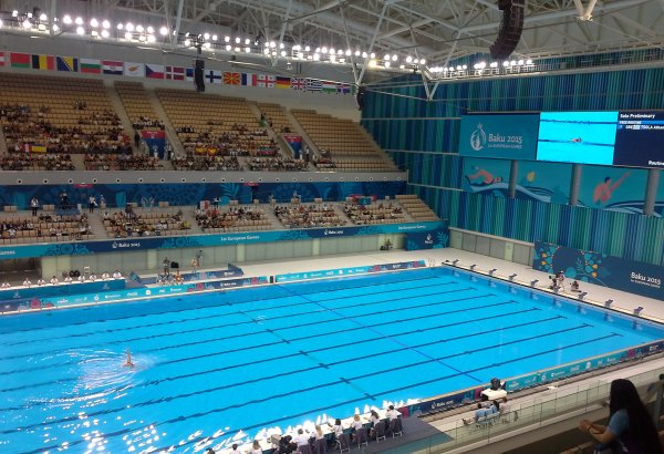 Одиночные соревнования по синхронному плаванию на Евроиграх в Баку