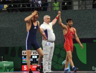 Baku 2015: two Greco-roman Azerbaijani wrestlers reach semifinals (PHOTO)