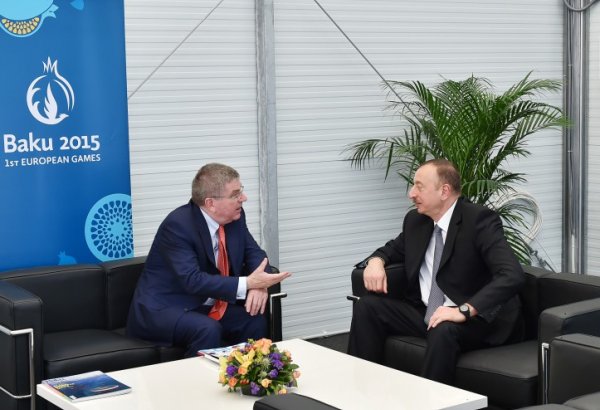 İlham Əliyev Beynəlxalq Olimpiya Komitəsinin prezidenti Tomas Bax ilə görüşüb