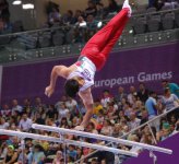 Азербайджанские гимнасты выступают на соревнованиях в рамках Евроигр (ФОТО) (версия 2)