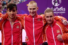 Azərbaycanın kişilərdən ibarət gimnastika yığması bürünc medal qazandı (FOTO)