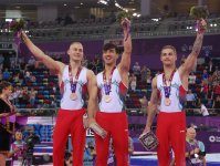 Awarding ceremony of Azerbaijani gymnasts who won bronze medals at European Games takes place (PHOTO) (VIDEO)