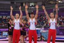 Состоялась церемония награждения азербайджанских гимнастов, завоевавших "бронзу" на Евроиграх (ФОТО) (ВИДЕО)