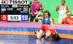 Азербайджан завоевал "бронзу" в женской борьбе на Евроиграх (ФОТО)