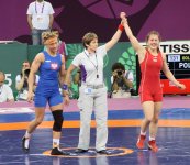 Azerbaijan grabs another gold medal in women’s wrestling at Baku 2015 (VIDEO) (PHOTO)