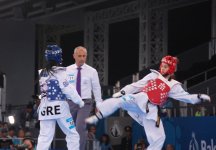 Азербайджанская тхэквондистка вышла в полуфинал Евроигр (ФОТО)