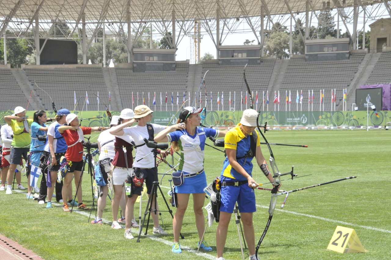 Baku 2015: Women’s team 1/8 eliminations in archery start