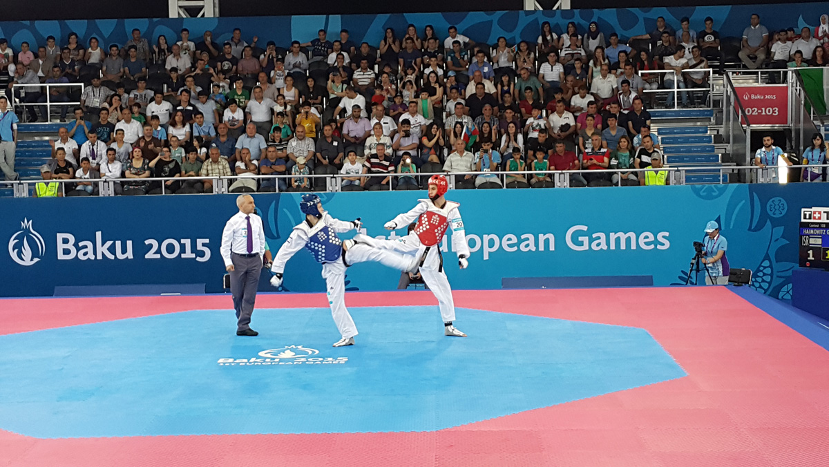 Baku 2015: Azerbaijani taekwondo fighter in quarterfinals