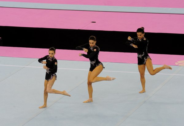 Baku 2015: Azerbaijani female gymnasts reach finals in acrobatic gymnastics (PHOTO)