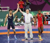 Azerbaijani Olympic champion claims gold at Baku 2015 (PHOTO+VIDEO)