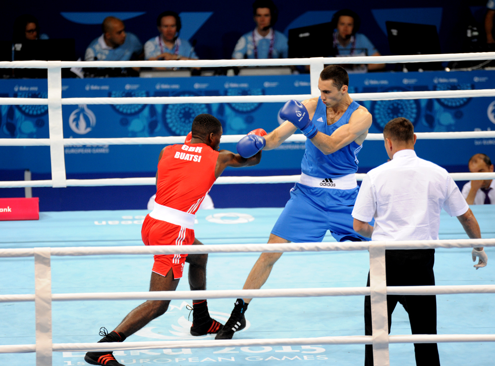 Azerbaijani boxer entered 1/8 finals as part of first European Games (PHOTO)