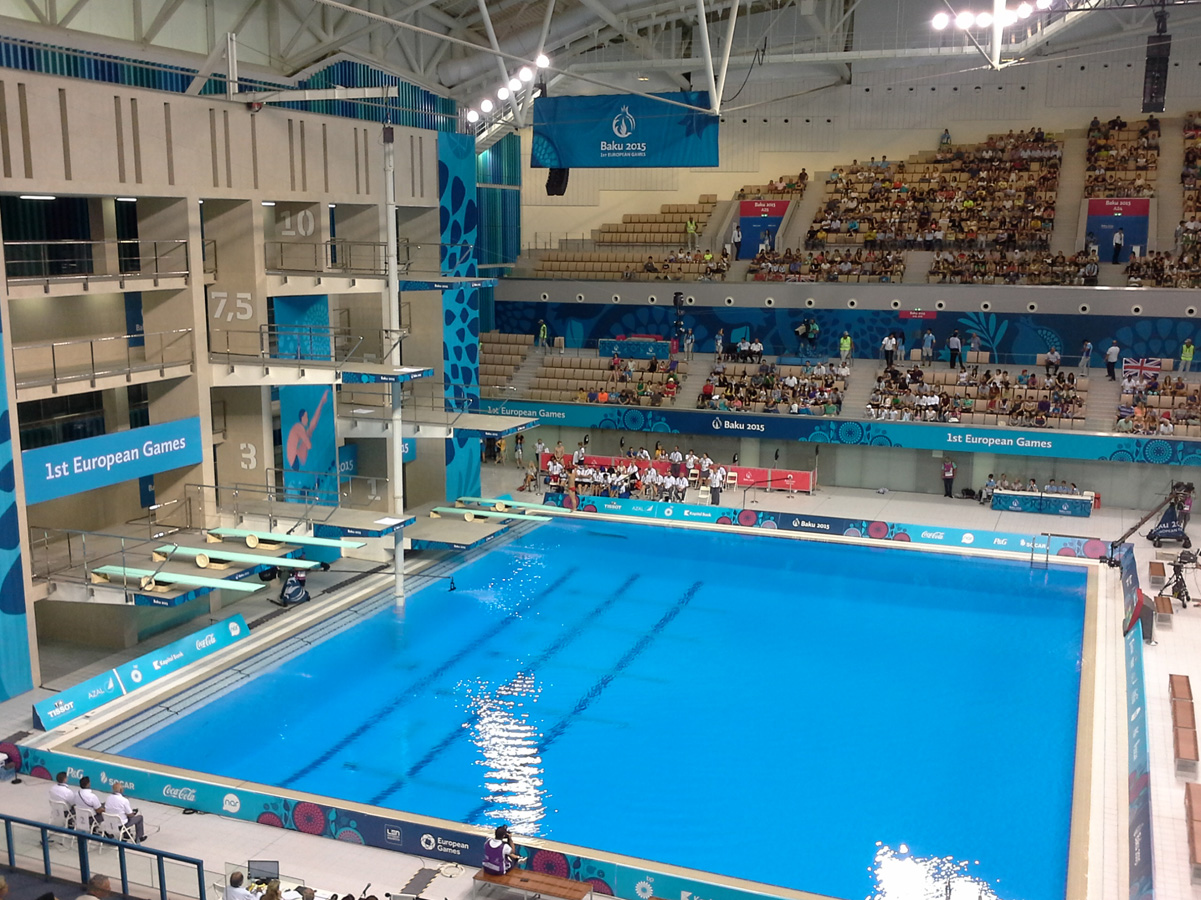 I Avropa Oyunlarında suya tullanma yarışları start götürüb (FOTO)