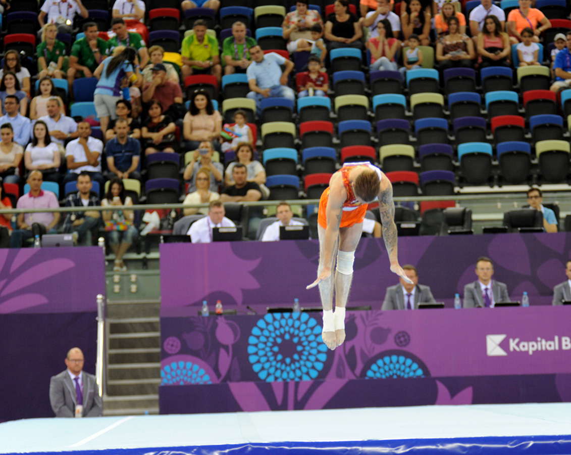 Baku 2015: Azerbaijani gymnast grabs silver medal (PHOTO)