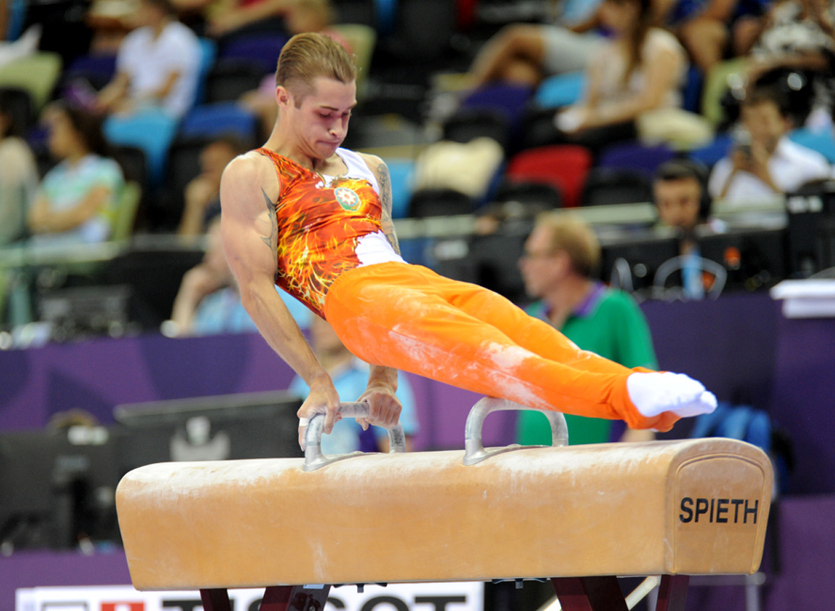 Азербайджанский гимнаст Олег Степко завоевал "серебро" на Евроиграх (ФОТО)