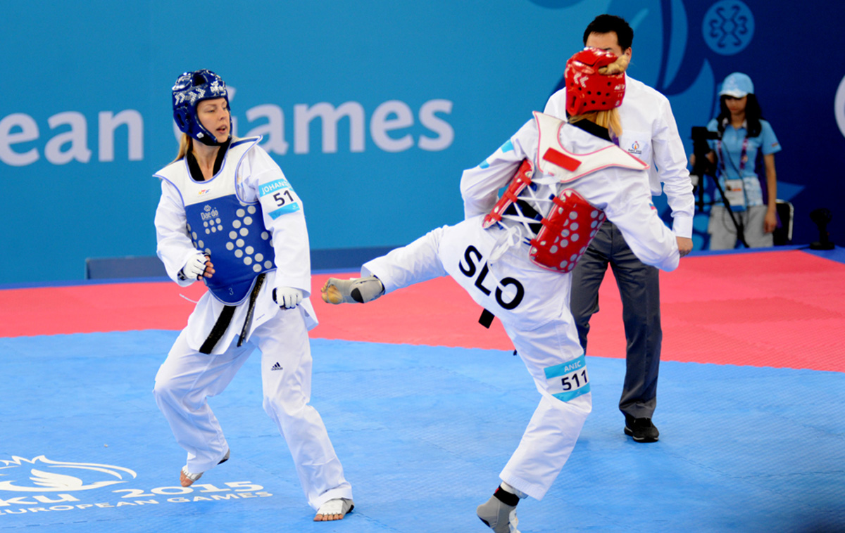 Azerbaijani taekwondo fighter entered semifinals as part of first European Games in Baku