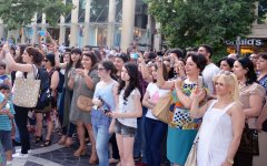 В Баку юные музыканты провели акцию, посвященную первым Евроиграм (ФОТО,ВИДЕО)