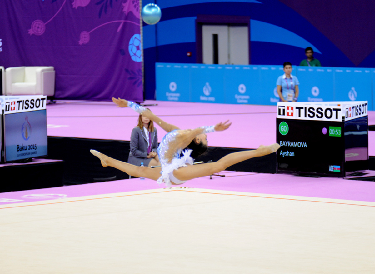 Азербайджанская гимнастка вышла в финал соревнований по художественной гимнастике на Евроиграх