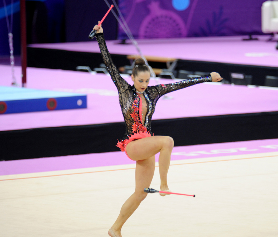 Baku 2015: Azerbaijani athlete in finals of individual rhythmic gymnastics