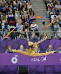 Azerbaijani female gymnast wins silver medal at Baku 2015 (PHOTO)