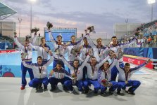 Winning celebration at Baku 2015 European Games: EPA’s photo gallery