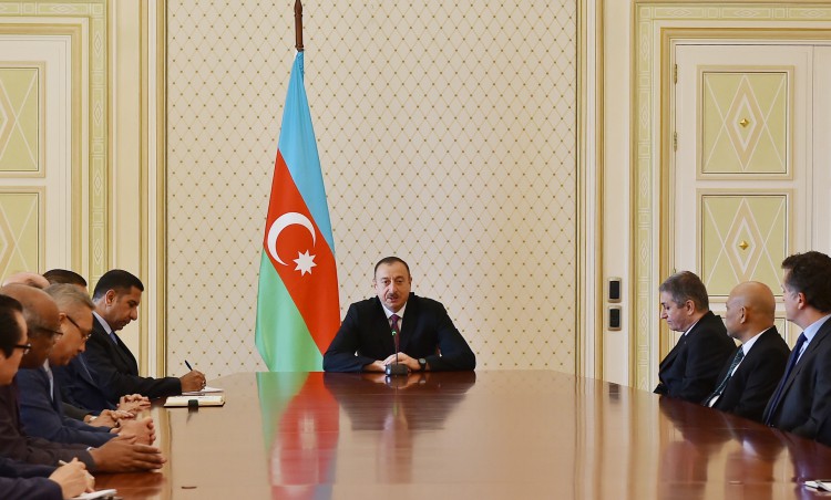 Azerbaijani president receives ambassadors of Muslim countries on occasion of holy month of Ramadan (PHOTO)
