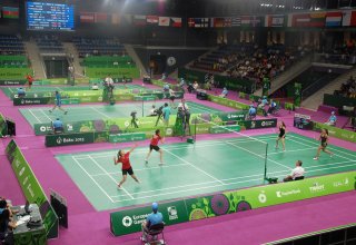 Avropa Oyunlarında badminton yarışları davam edir (FOTO)