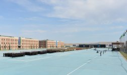 Azerbaijani president attends opening of naval base