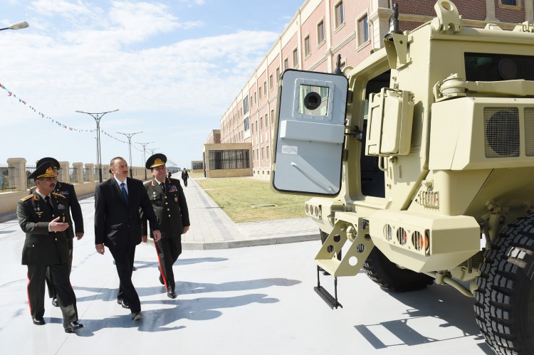 Azerbaijani president attends opening of naval base