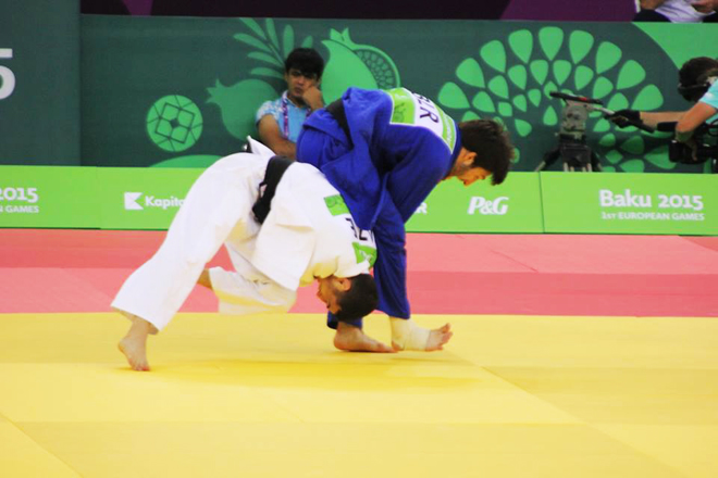 Baku 2015: Azerbaijani judoka advanced to 1/4 final
