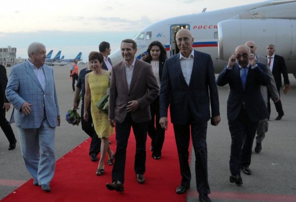 State Duma chairman arrives in Azerbaijan