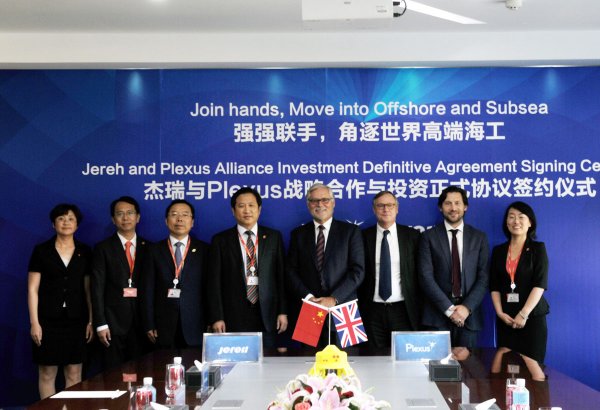 Jereh shake hands with Plexus to explore more wellhead systems market