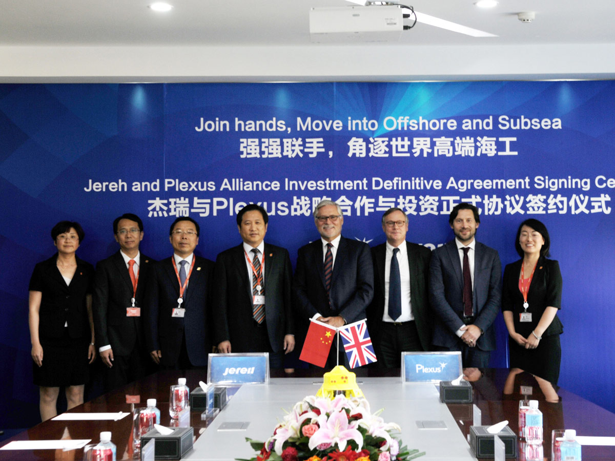 Jereh shake hands with Plexus to explore more wellhead systems market