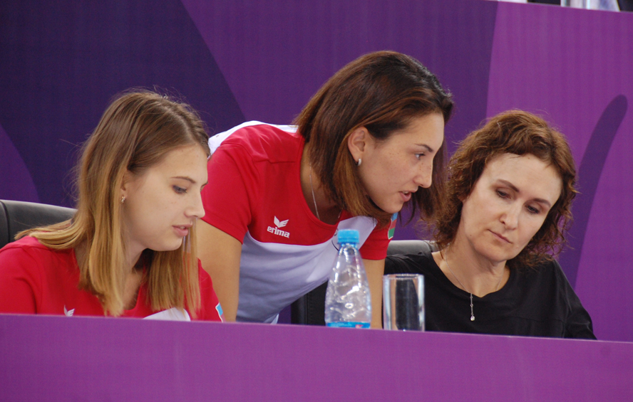 В Национальной гимнастической арене в Баку прошла контрольная тренировка азербайджанских и зарубежных спортсменок (ФОТО)
