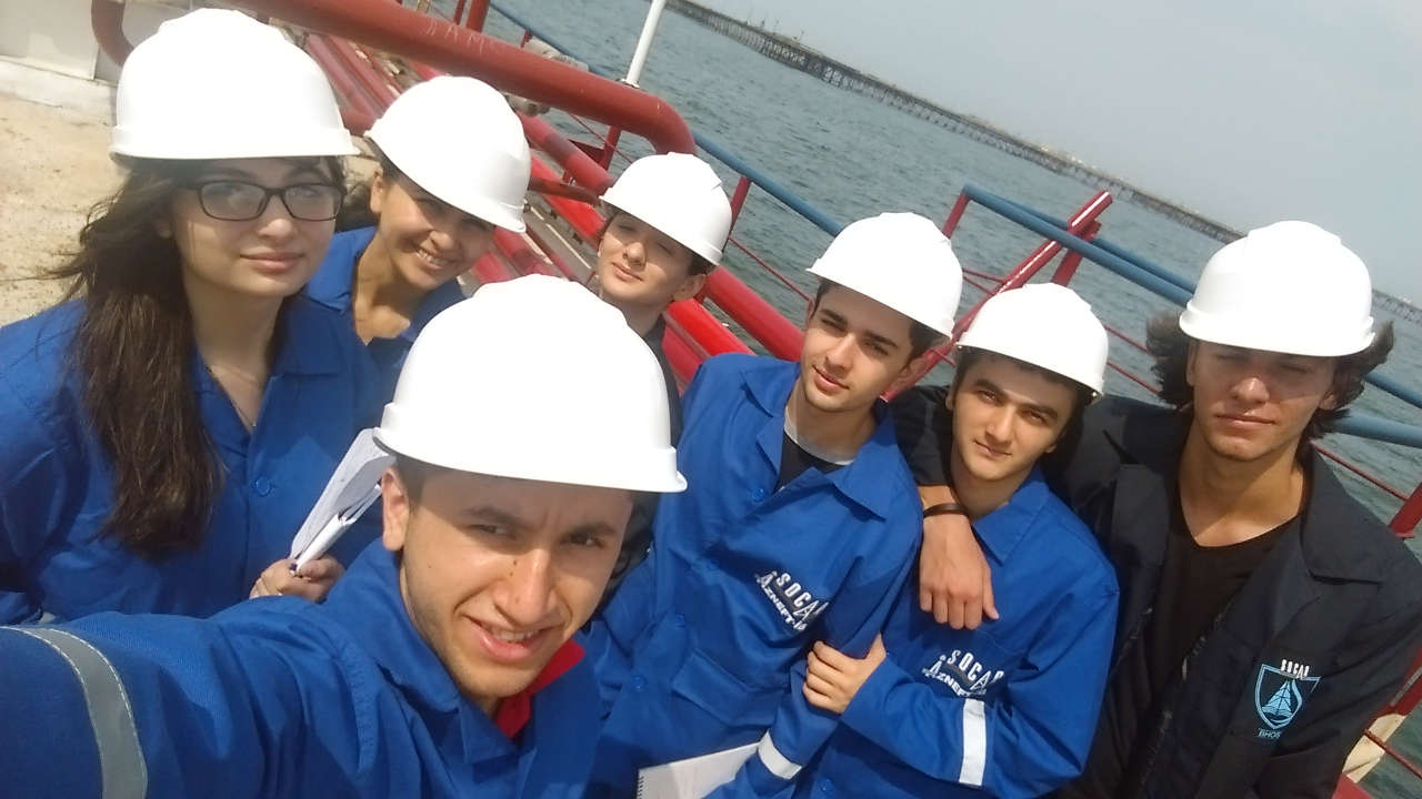 Baku Higher Oil School students taking internship at Oil Rocks