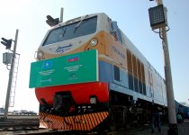 Баку принял первый поезд по Транскаспийскому транспортному маршруту  (ФОТО)