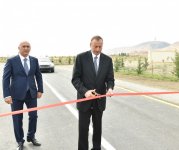 Azerbaijani president attends opening of Siyazan-Mashrif highway