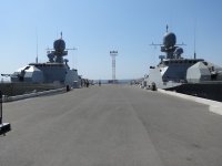 Friendly visit by Russian military ships to Azerbaijan (PHOTO)