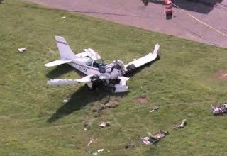 Light aircraft crashes onto main highway in South Wales
