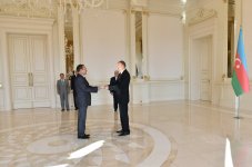 Azerbaijani president receives credentials of incoming Latvian ambassador