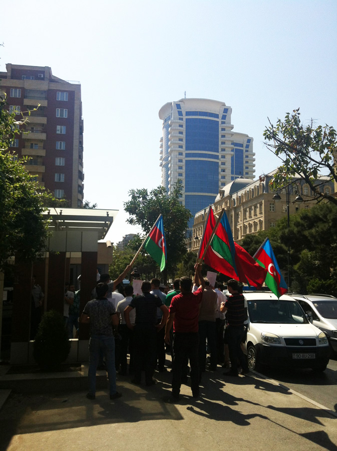 В Азербайджане прошла акция в поддержку Турции  (ФОТО)