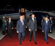 Президент Азербайджана прибыл с рабочим визитом в Казахстан (ФОТО)
