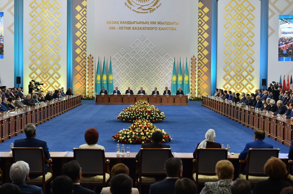 Azerbaijani president attends ceremonial meeting devoted to 550th anniversary of Kazakh Khanate
