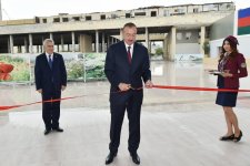Azerbaijani president attends ceremony to see off first train on Baku-Sumgayit route