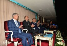 Президент Ильхам Алиев посмотрел в Астане театрализованный спектакль по случаю 550-летнего юбилея Казахского ханства